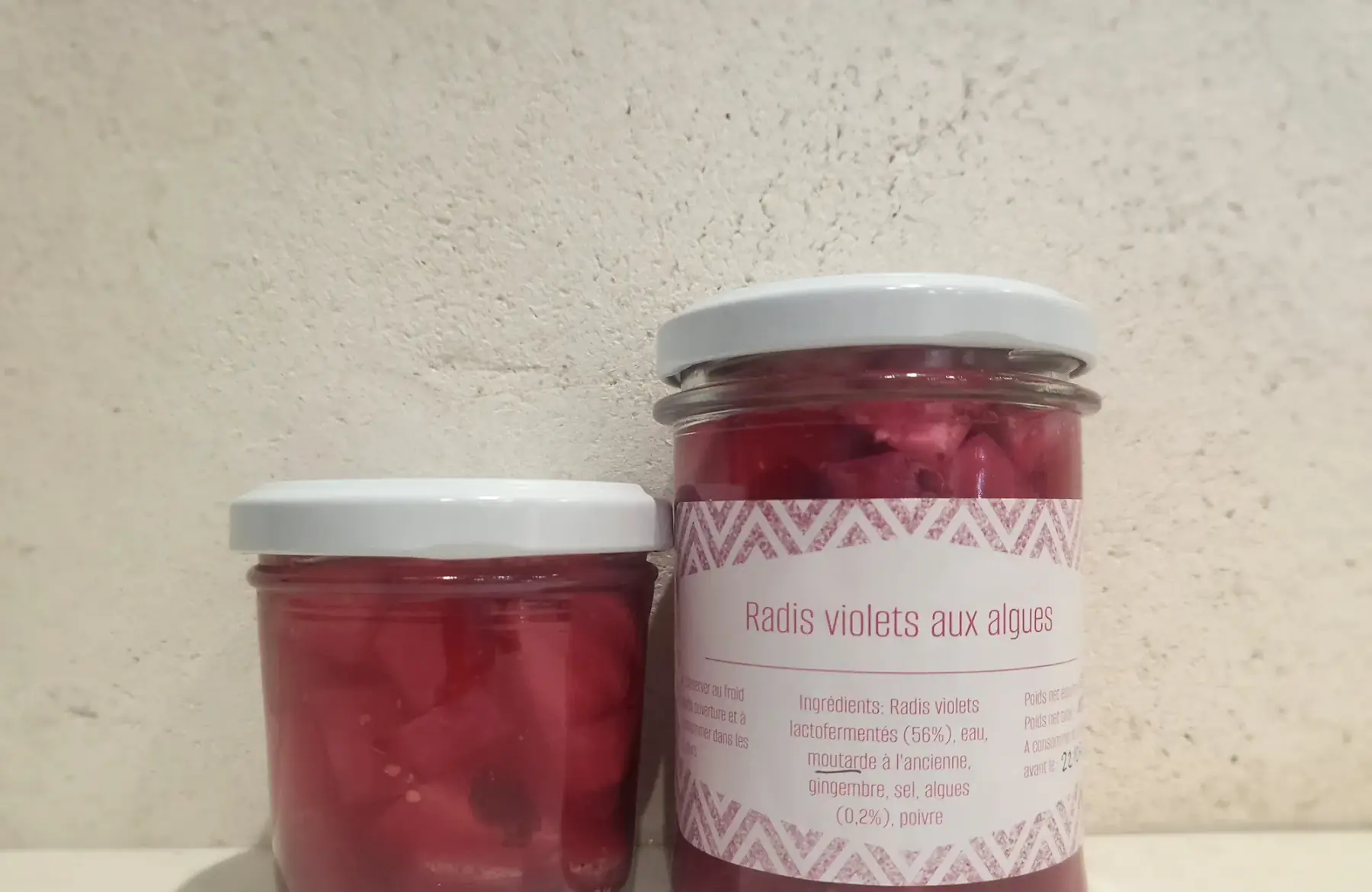 Radis violets lactofermentés non pasteurisés