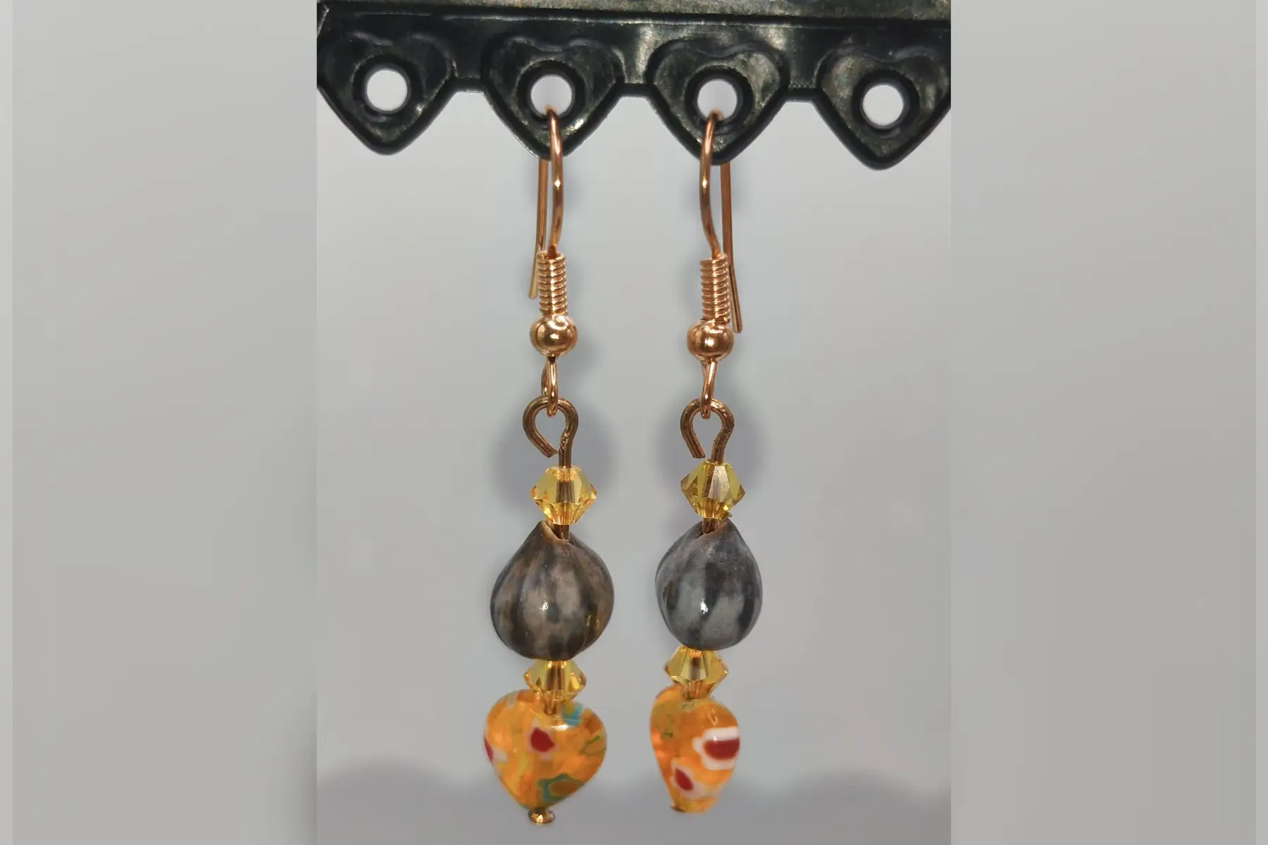 Boucles d’oreilles Verre de Murano jaune