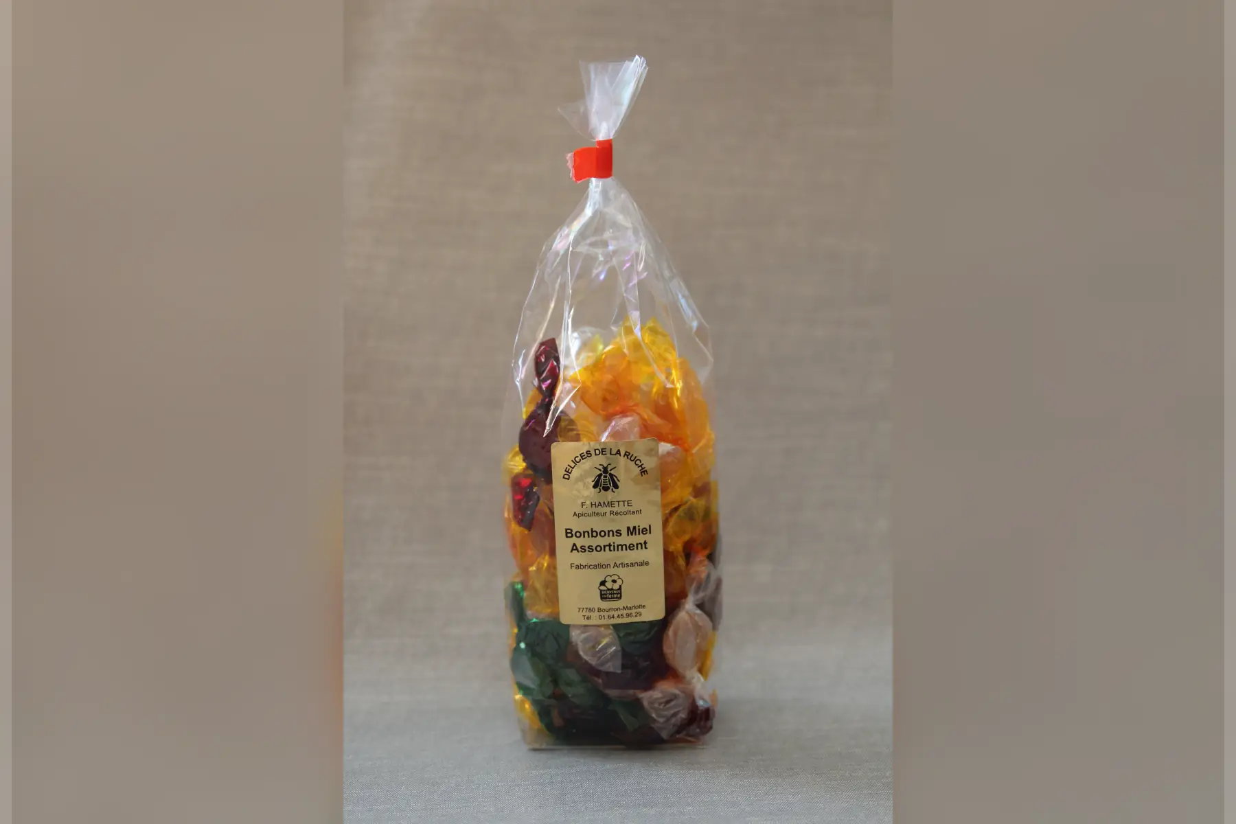 Bonbons enveloppés miel assortiment