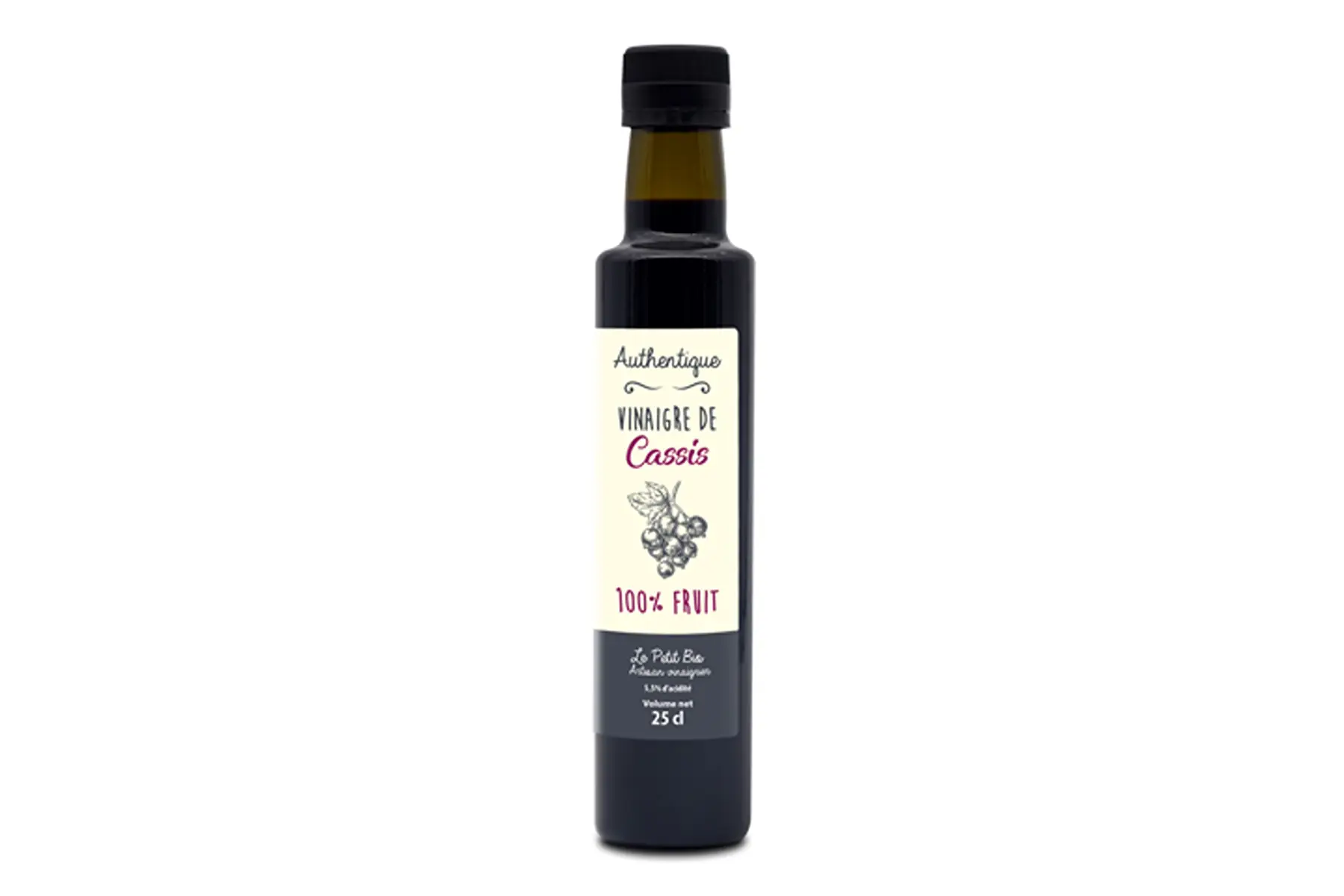 Vinaigre de cassis 100% fruit
